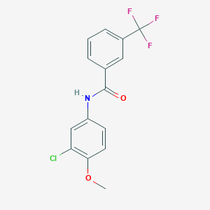 molecular formula C15H11ClF3NO2 B317770 N-(3-chloro-4-methoxyphenyl)-3-(trifluoromethyl)benzamide 
