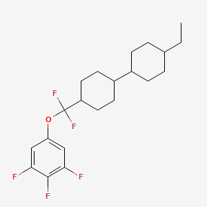 molecular formula C21H27F5O B3177704 5-[[4-(4-Ethylcyclohexyl)cyclohexyl]-difluoro-methoxy]-1,2,3-trifluoro-benzene CAS No. 208338-49-2