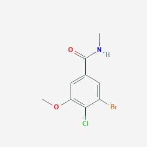 molecular formula C9H9BrClNO2 B3177714 3-Bromo-4-chloro-5-methoxy-N-methylbenzamide CAS No. 2089311-47-5