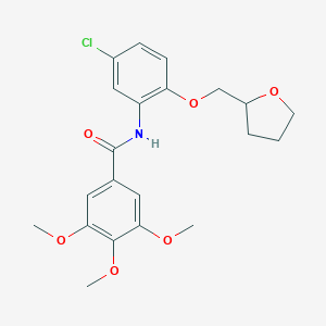 molecular formula C21H24ClNO6 B317774 N-[5-chloro-2-(tetrahydro-2-furanylmethoxy)phenyl]-3,4,5-trimethoxybenzamide 