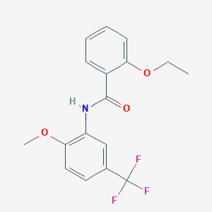 molecular formula C17H16F3NO3 B317784 2-ethoxy-N-[2-methoxy-5-(trifluoromethyl)phenyl]benzamide 