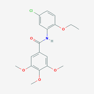 molecular formula C18H20ClNO5 B317785 N-(5-chloro-2-ethoxyphenyl)-3,4,5-trimethoxybenzamide 
