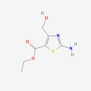 molecular formula C7H10N2O3S B3177865 Ethyl 2-amino-4-(hydroxymethyl)thiazole-5-carboxylate CAS No. 25039-77-4