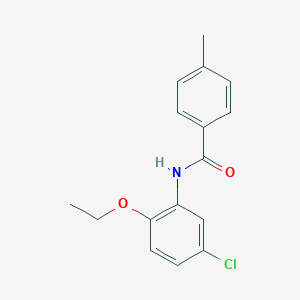 molecular formula C16H16ClNO2 B317787 N-(5-chloro-2-ethoxyphenyl)-4-methylbenzamide 