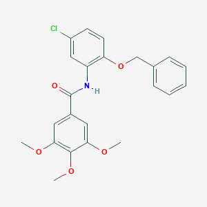 molecular formula C23H22ClNO5 B317788 N-[2-(benzyloxy)-5-chlorophenyl]-3,4,5-trimethoxybenzamide 