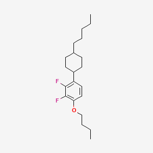 molecular formula C21H32F2O B3177884 1-Butoxy-2,3-difluoro-4-(4-pentylcyclohexyl)benzene CAS No. 263017-37-4