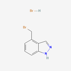 molecular formula C8H8Br2N2 B3177888 4-(溴甲基)-1H-吲唑氢溴酸盐 CAS No. 264276-18-8