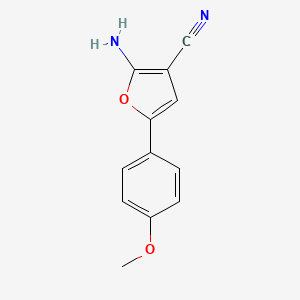 molecular formula C12H10N2O2 B3177892 2-Amino-5-(4-methoxyphenyl)furan-3-carbonitrile CAS No. 26454-83-1