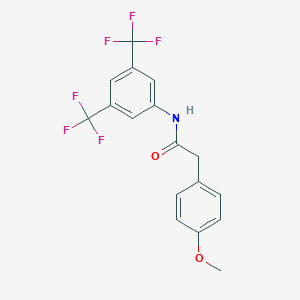 molecular formula C17H13F6NO2 B317790 N-[3,5-bis(trifluoromethyl)phenyl]-2-(4-methoxyphenyl)acetamide 