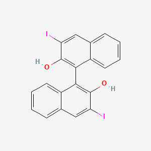 molecular formula C20H12I2O2 B3177922 (R)-3,3'-Diiodo-[1,1'-binaphthalene]-2,2'-diol CAS No. 287111-93-7