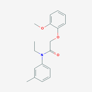 molecular formula C18H21NO3 B317794 N-ethyl-2-(2-methoxyphenoxy)-N-(3-methylphenyl)acetamide 