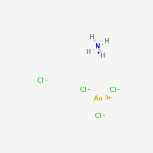 molecular formula AuCl4H4N B3177948 金(1-), 四氯合-, 铵, (SP-4-1)- CAS No. 31113-23-2