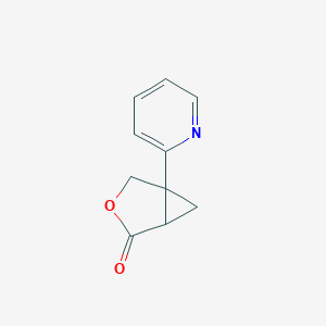 molecular formula C10H9NO2 B317795 5-(2-Pyridinyl)-3-oxabicyclo[3.1.0]hexan-2-one 