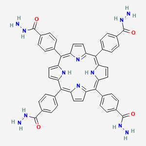 molecular formula C48H38N12O4 B3177979 4-[10,15,20-Tris[4-(hydrazinecarbonyl)phenyl]-21,23-dihydroporphyrin-5-yl]benzohydrazide CAS No. 323208-61-3