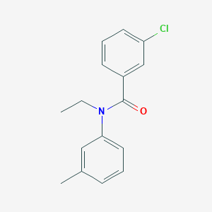 molecular formula C16H16ClNO B317799 3-chloro-N-ethyl-N-(3-methylphenyl)benzamide 