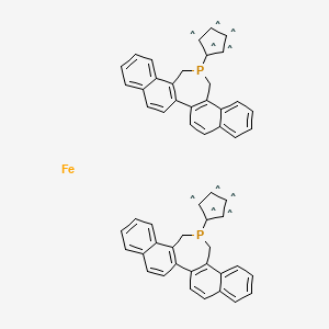 molecular formula C54H40FeP2 B3177994 1,1'-Bis[(11bR)-3,5-dihydro-4H-dinaphtho[2,1-c:1',2'-e]phosphepin-4-yl]ferrocene CAS No. 328395-00-2