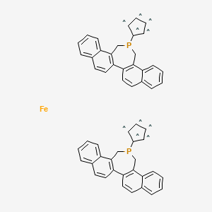 molecular formula C54H50FeP2 B3177994 1,1'-Bis[(11bR)-3,5-dihydro-4H-dinaphtho[2,1-c:1',2'-e]phosphepin-4-yl]ferrocene CAS No. 328395-00-2