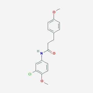 molecular formula C17H18ClNO3 B317800 N-(3-chloro-4-methoxyphenyl)-3-(4-methoxyphenyl)propanamide 