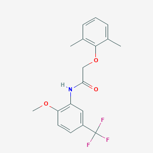 molecular formula C18H18F3NO3 B317804 2-(2,6-dimethylphenoxy)-N-[2-methoxy-5-(trifluoromethyl)phenyl]acetamide 