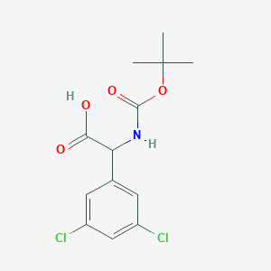molecular formula C13H15Cl2NO4 B3178088 [(Tert-butoxycarbonyl)amino](3,5-dichlorophenyl)acetic acid CAS No. 369403-30-5