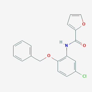 molecular formula C18H14ClNO3 B317809 N-[2-(benzyloxy)-5-chlorophenyl]-2-furamide 