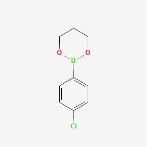 molecular formula C9H10BClO2 B3178109 2-(4-Chlorophenyl)-1,3,2-dioxaborinane CAS No. 373384-13-5