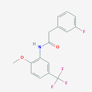 2-(3-fluorophenyl)-N-[2-methoxy-5-(trifluoromethyl)phenyl]acetamide