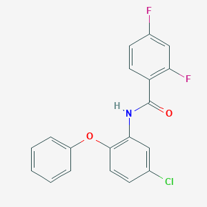 molecular formula C19H12ClF2NO2 B317814 N-(5-chloro-2-phenoxyphenyl)-2,4-difluorobenzamide 