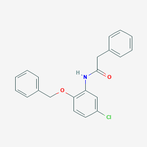 molecular formula C21H18ClNO2 B317816 N-[2-(benzyloxy)-5-chlorophenyl]-2-phenylacetamide 