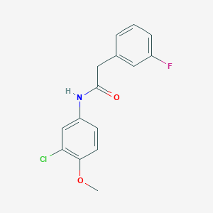 molecular formula C15H13ClFNO2 B317817 N-(3-chloro-4-methoxyphenyl)-2-(3-fluorophenyl)acetamide 