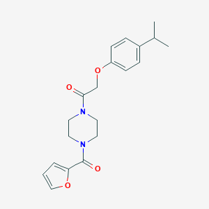 molecular formula C20H24N2O4 B317828 2-[4-(2-Furoyl)-1-piperazinyl]-2-oxoethyl 4-isopropylphenyl ether 