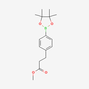 molecular formula C16H23BO4 B3178295 Methyl 3-(4-(4,4,5,5-tetramethyl-1,3,2-dioxaborolan-2-YL)phenyl)propanoate CAS No. 490035-82-0