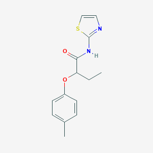molecular formula C14H16N2O2S B317830 2-(4-methylphenoxy)-N-(1,3-thiazol-2-yl)butanamide 