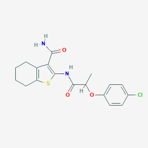 2-{[2-(4-Chlorophenoxy)propanoyl]amino}-4,5,6,7-tetrahydro-1-benzothiophene-3-carboxamide