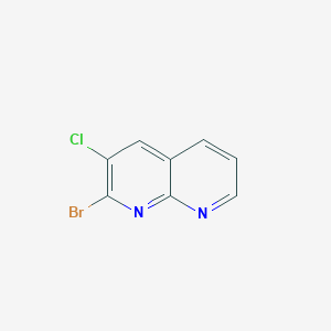 molecular formula C8H4BrClN2 B3178370 2-Bromo-3-chloro-1,8-naphthyridine CAS No. 52626-32-1
