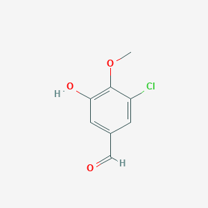 molecular formula C8H7ClO3 B3178411 3-Chloro-5-hydroxy-4-methoxybenzaldehyde CAS No. 54246-06-9