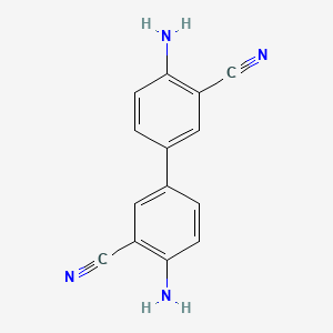 molecular formula C14H10N4 B3178522 4,4'-Diamino-[1,1'-biphenyl]-3,3'-dicarbonitrile CAS No. 61382-01-2