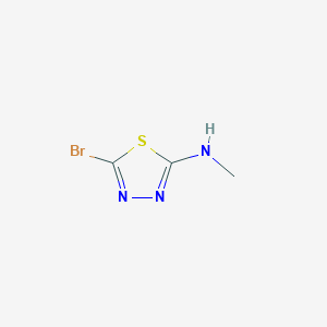 molecular formula C3H4BrN3S B3178556 5-Bromo-N-methyl-1,3,4-thiadiazol-2-amine CAS No. 63555-67-9