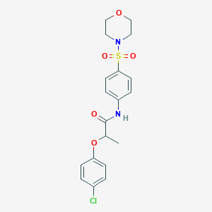 molecular formula C19H21ClN2O5S B317856 2-(4-chlorophenoxy)-N-[4-(4-morpholinylsulfonyl)phenyl]propanamide 