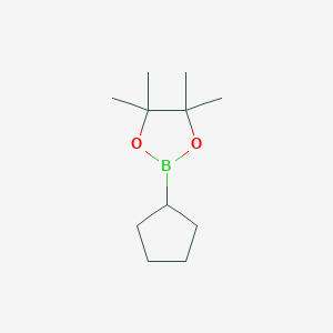 molecular formula C11H21BO2 B3178594 2-Cyclopentyl-4,4,5,5-tetramethyl-1,3,2-dioxaborolane CAS No. 66217-55-8