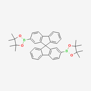 molecular formula C37H38B2O4 B3178605 9,9'-Spirobi[fluorene]-2,2'-diyldiboronic acid pinacol ester CAS No. 676168-63-1