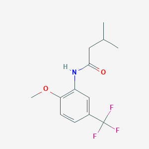 molecular formula C13H16F3NO2 B317862 N-[2-methoxy-5-(trifluoromethyl)phenyl]-3-methylbutanamide 