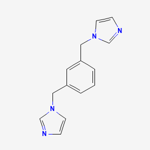 molecular formula C14H14N4 B3178647 1,3-双((1H-咪唑-1-基)甲基)苯 CAS No. 69506-92-9
