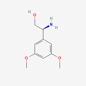 molecular formula C10H15NO3 B3178659 (S)-2-Amino-2-(3,5-dimethoxyphenyl)ethanol CAS No. 696598-88-6