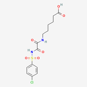 molecular formula C14H17ClN2O6S B3178665 6-(2-(4-Chlorophenylsulfonamido)-2-oxoacetamido)hexanoic acid CAS No. 701210-22-2