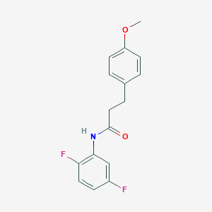 molecular formula C16H15F2NO2 B317867 N-(2,5-difluorophenyl)-3-(4-methoxyphenyl)propanamide 