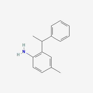 molecular formula C15H17N B3178688 4-Methyl-2-(1-phenylethyl)aniline CAS No. 70660-38-7