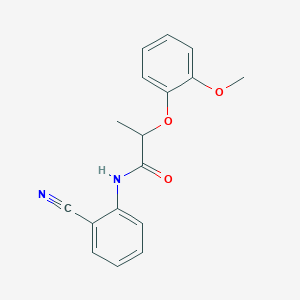 molecular formula C17H16N2O3 B317871 N-(2-cyanophenyl)-2-(2-methoxyphenoxy)propanamide 