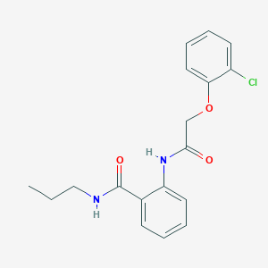 molecular formula C18H19ClN2O3 B317872 2-{[(2-chlorophenoxy)acetyl]amino}-N-propylbenzamide 