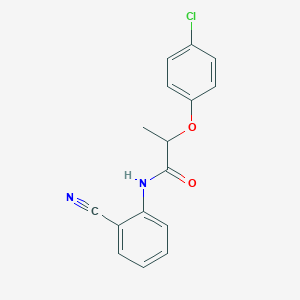 molecular formula C16H13ClN2O2 B317873 2-(4-chlorophenoxy)-N-(2-cyanophenyl)propanamide 